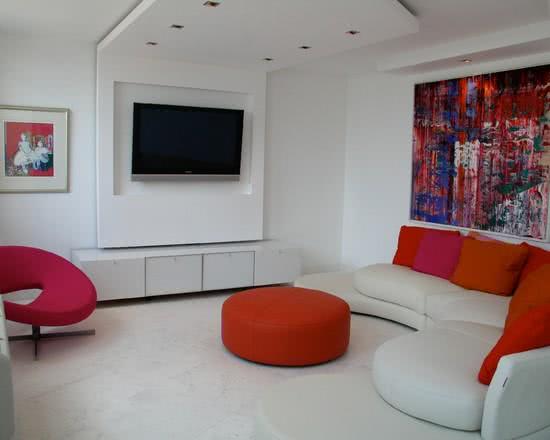Sala De Tv Decorada Con Puffs ~ 95 Exemplos de Decoração de Home Theaters em Ambientes Sala De Tv Decorada Con Puffs ~ 95 Exemplos de Decoração de Home Theaters em Ambientes