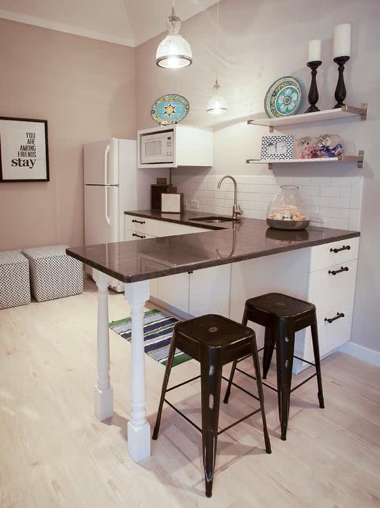 95 cozinhas pequenas modernas, planejadas e decoradas Salas decoradas modernas e simples