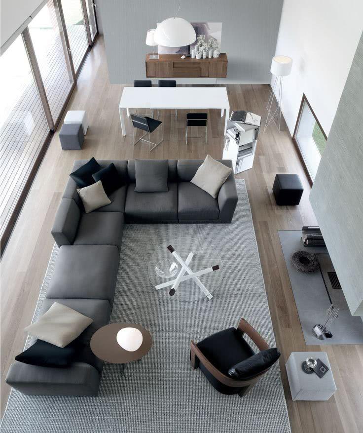 75 sofás com chaise em salas de estar fotos