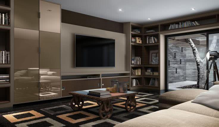 75 Modelos de Espelho Bronze na Decoraç u00e3o de Ambientes Aparador Em Mdf Branco ~ 75 Modelos de Espelho Bronze na Decoraç u00e3o de Ambientes