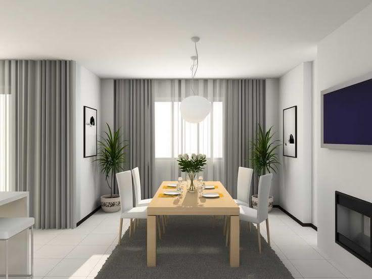 Cortinas Para Sala De Jantar Fotos ~ Imagem 42 – Cortina cinza para sala de estar e jantar integradas Cortinas Para Sala De Jantar Fotos ~ Imagem 42 – Cortina cinza para sala de estar e jantar integradas