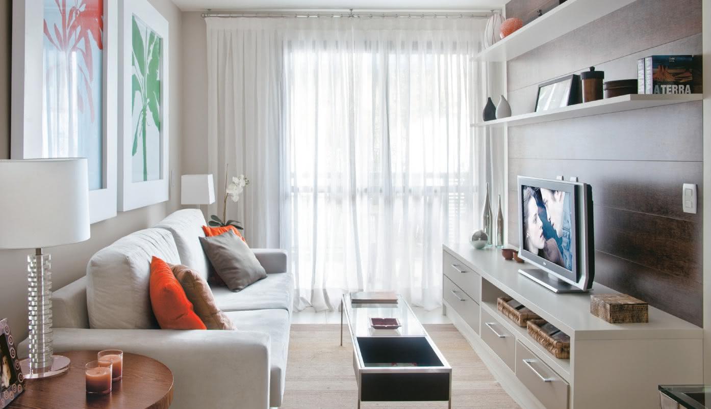 Sala De Tv Com Sofa Branco ~ Imagem 64 – Sala de TV com cortina de voal branco Sala De Tv Com Sofa Branco ~ Imagem 64 – Sala de TV com cortina de voal branco