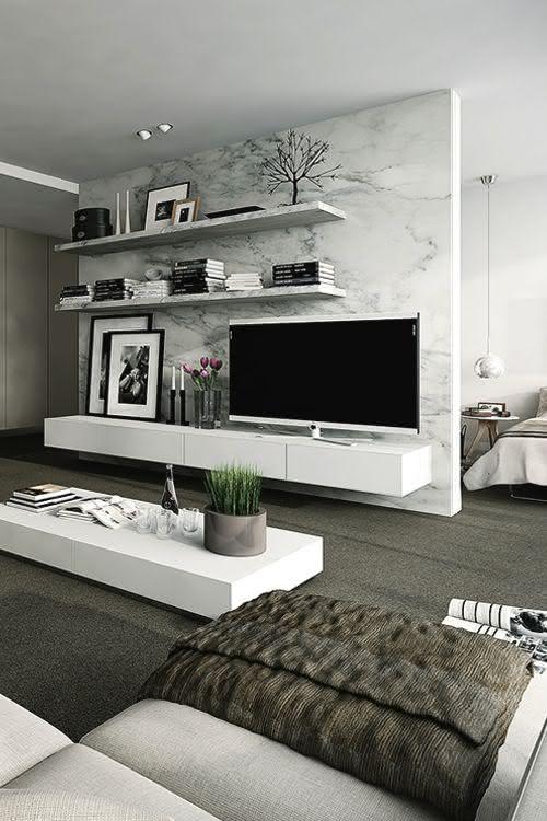 50 salas de estar modernas e inspiradoras fotos Salas decoradas modernas e simples