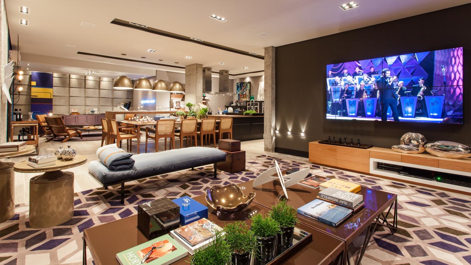Imagem 38 – Sala de luxo com televisão Sala De Luxo Com Tv ~ Imagem 38 – Sala de luxo com televisão