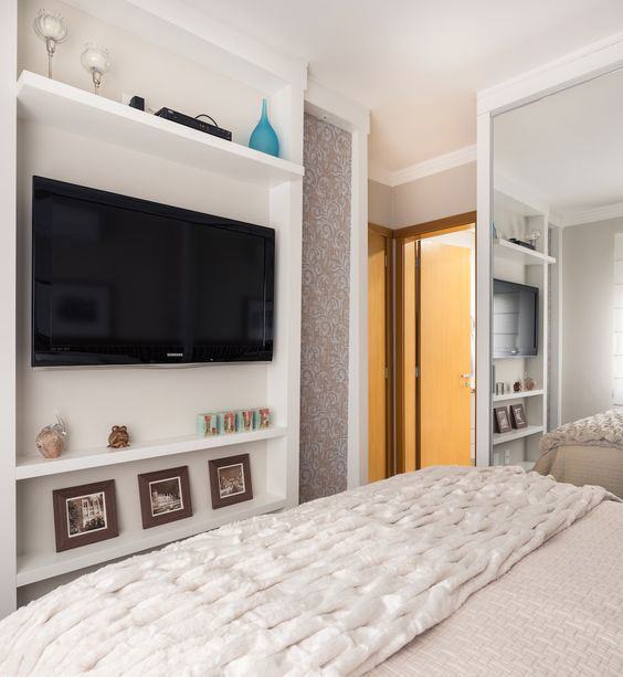 Nichos para quarto de casal: 60 modelos e ideias incríveis!