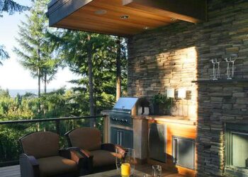 Ambientes decorados com churrasqueira