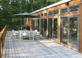 Ambientes com decks de madeira