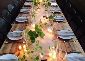 Decoração de mesas de jantar