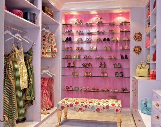 50 closets femininos decorados incríveis