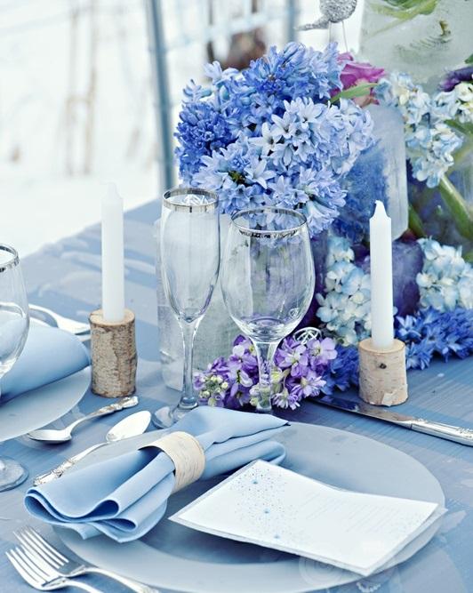 Flores em tons de azul para usar na decoração do casamento 💙 6