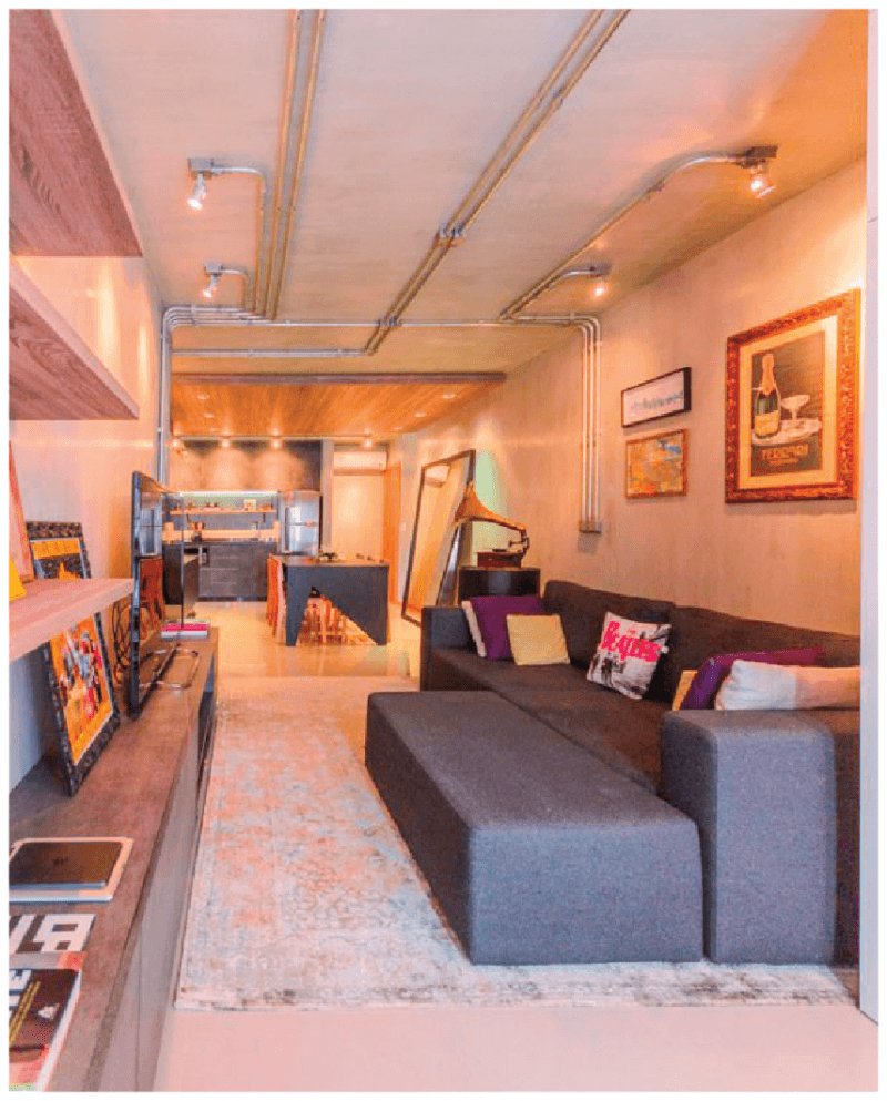 75 Sofás com Chaise em Salas de Estar - Fotos