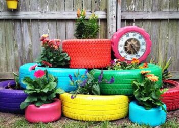 50 jardins com pneus: ideias criativas para inspirar seu novo hobby