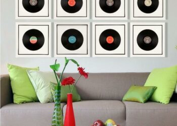 Decoração com discos de vinil: 60 inspirações com dicas