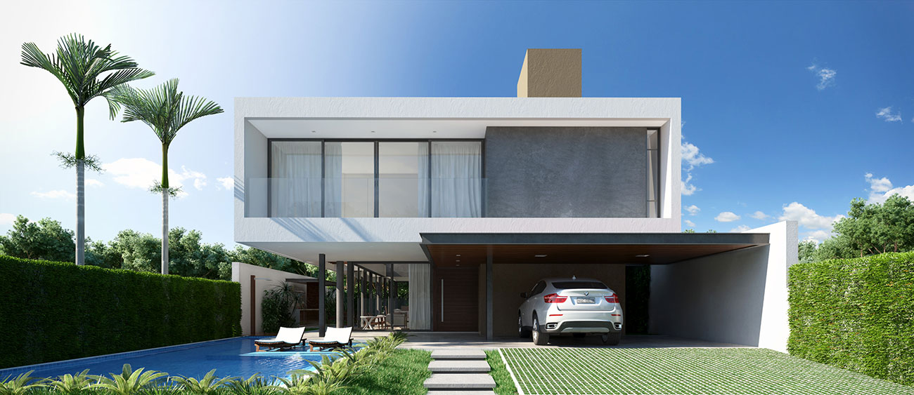 Beautiful and modern house with pool on the facade: ideal for condominiums