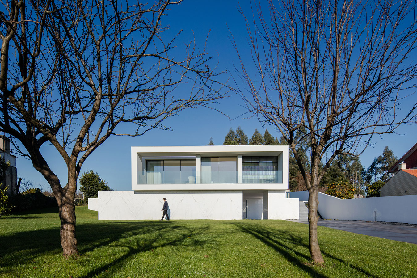 A project with a clean and clean facade