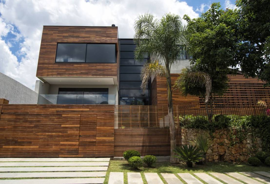 Beautiful house with wooden facade