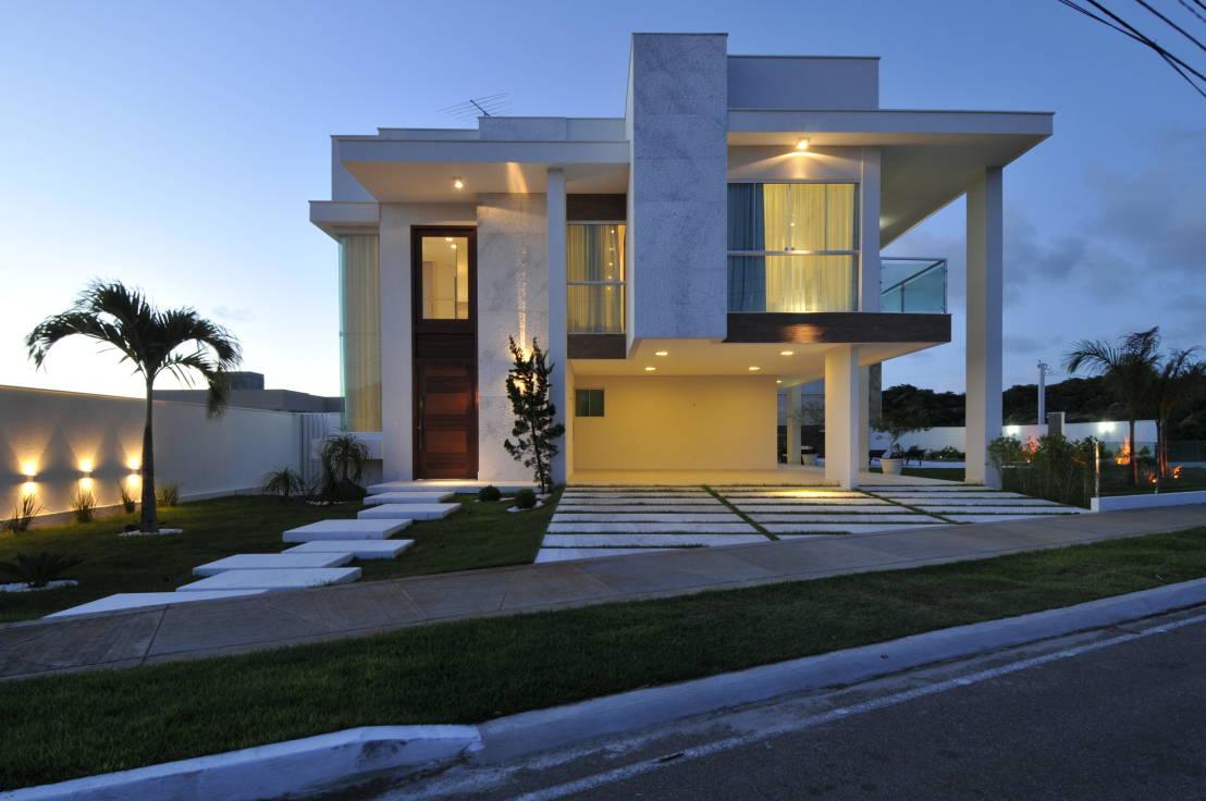 Beautiful house with balcony on the front facade