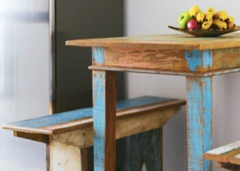 Mesa de madeira demolição na decoração: 70 modelos mais do que perfeitos