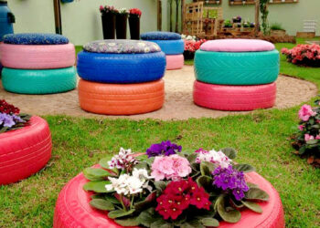 Puff de pneu: 60 ideias criativas com passo a passo fácil