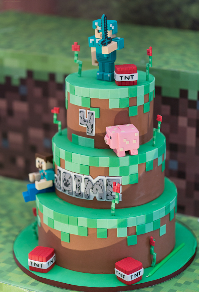 BOLO MINECRAFT COM CHANTILLY! MINECRAFT CAKE Passo a Passo. 