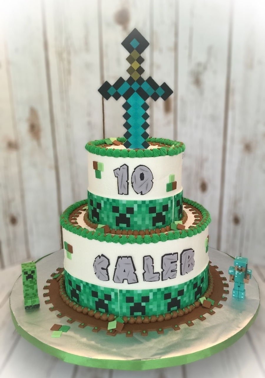 BOLO MINECRAFT COM CHANTILLY! MINECRAFT CAKE Passo a Passo. 