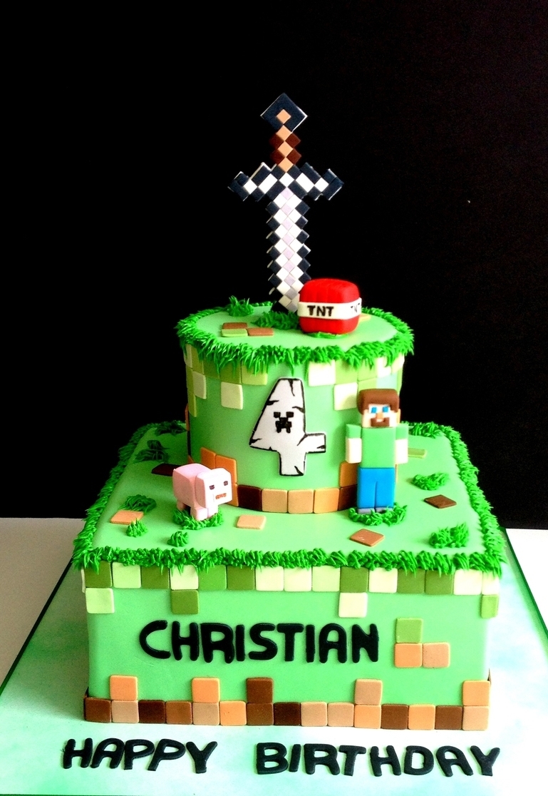 Bolo de andar Minecraft Feito por @docelioficial  Bolo minecraft, Bolos de  andares, Festa de aniversário minecraft