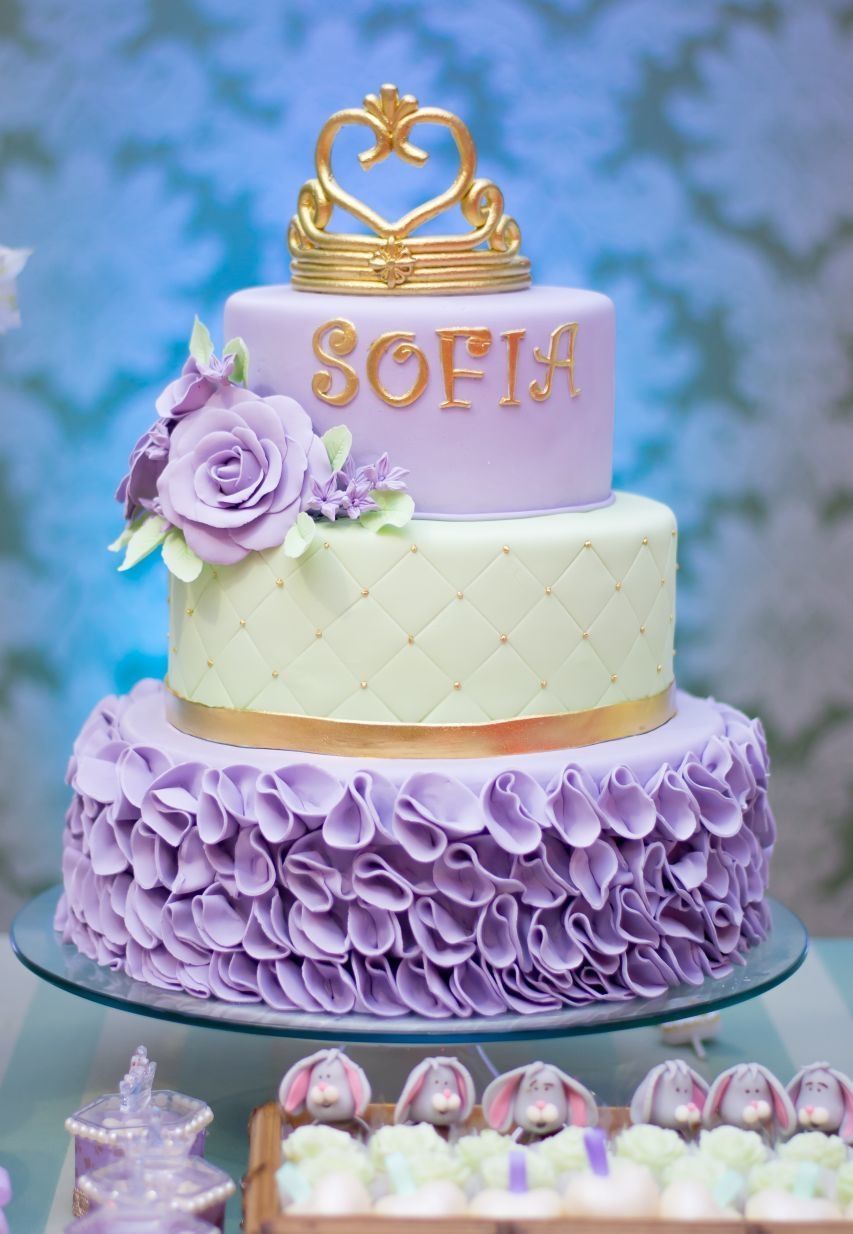 Bolo da Princesa Sofia: 74 modelos para criar uma decoração de realeza -  Artesanato Passo a Passo!