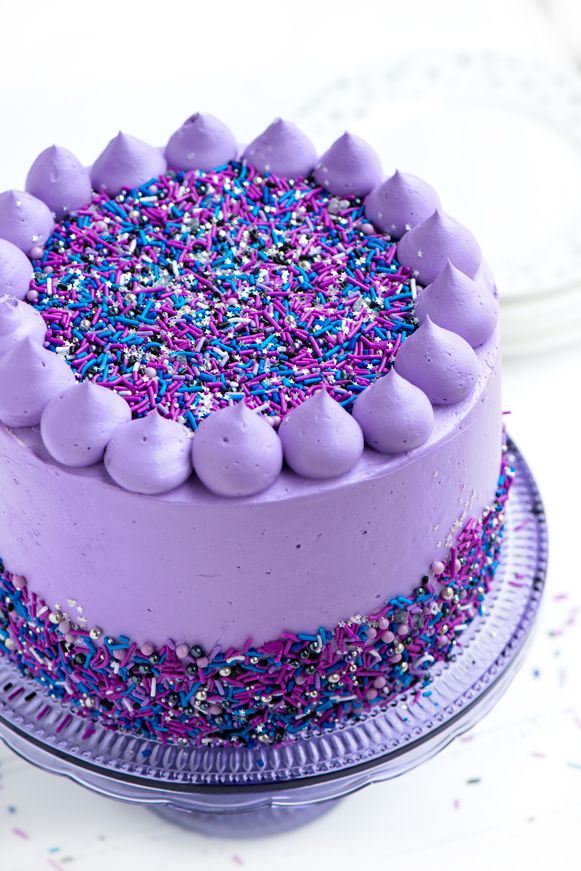 Bolo de aniversário princesa inverno azul rosa roxo com 1