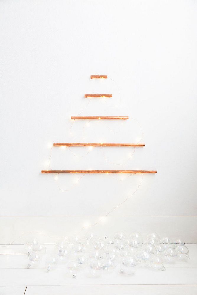 Árvore de Natal desconstruída e minimalista
