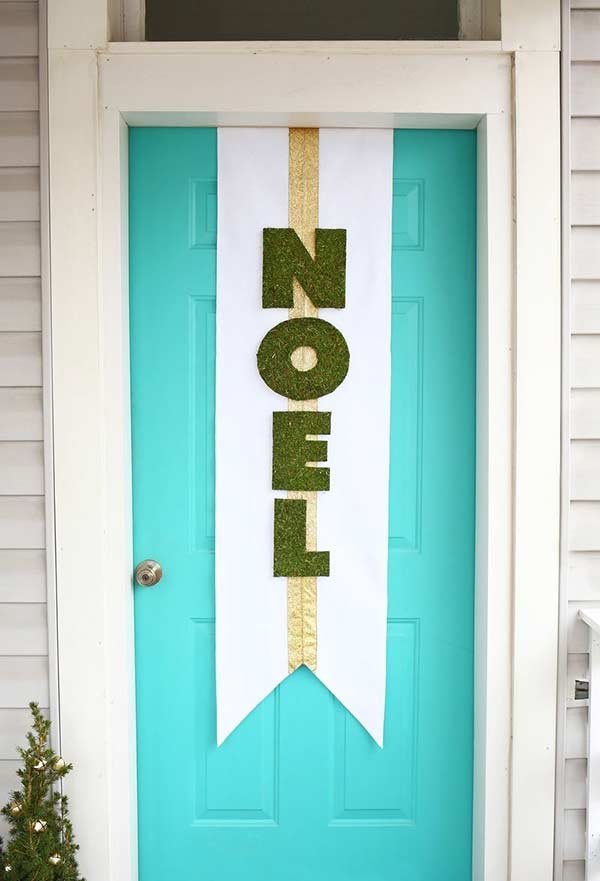 Enfeite de porta para o papai Noel