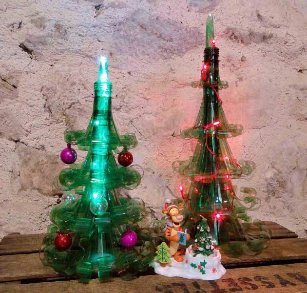 Árvore de Natal de Garrafa PET: 40 Ideias e Passo a Passo Árvore de Natal de Garrafa PET: 40 Ideias e Passo a Passo