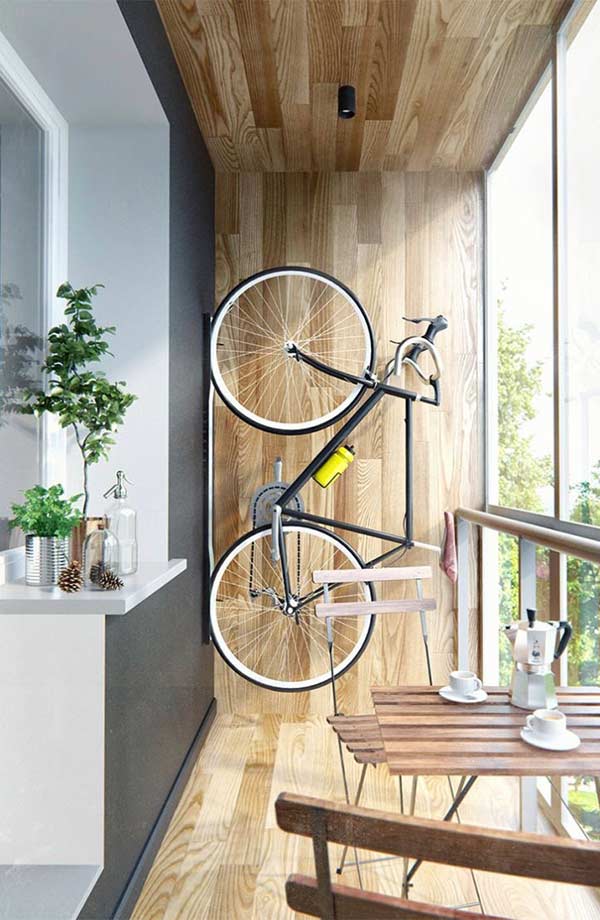 Tendência: decore a varanda com a bicicleta