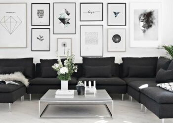 Sofá preto: 50 modelos e como decorar sua sala com perfeição