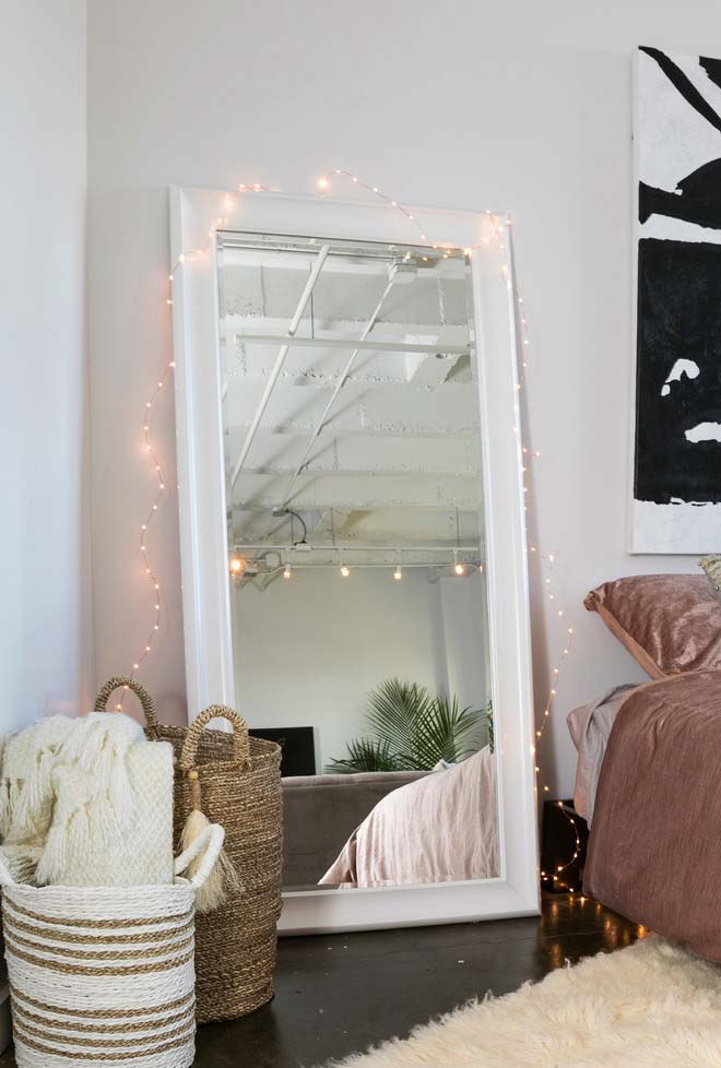 espelho com led grande para quarto