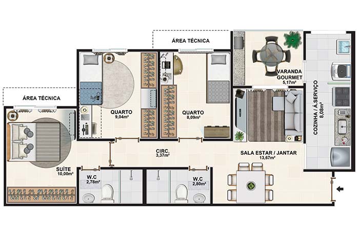 Plantas De Casas Com 3 Quartos 60 Modelos E Projetos Gratis