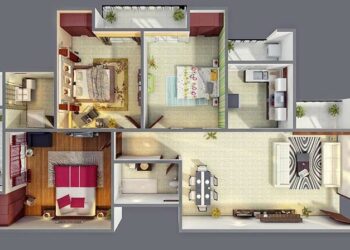 Plantas de casas com 3 quartos: 85 ideias de projetos modernos