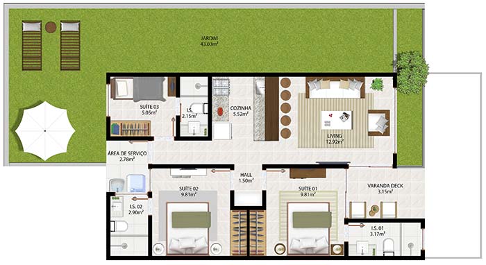 Plantas De Casas Com 3 Quartos 60 Modelos E Projetos Gratis