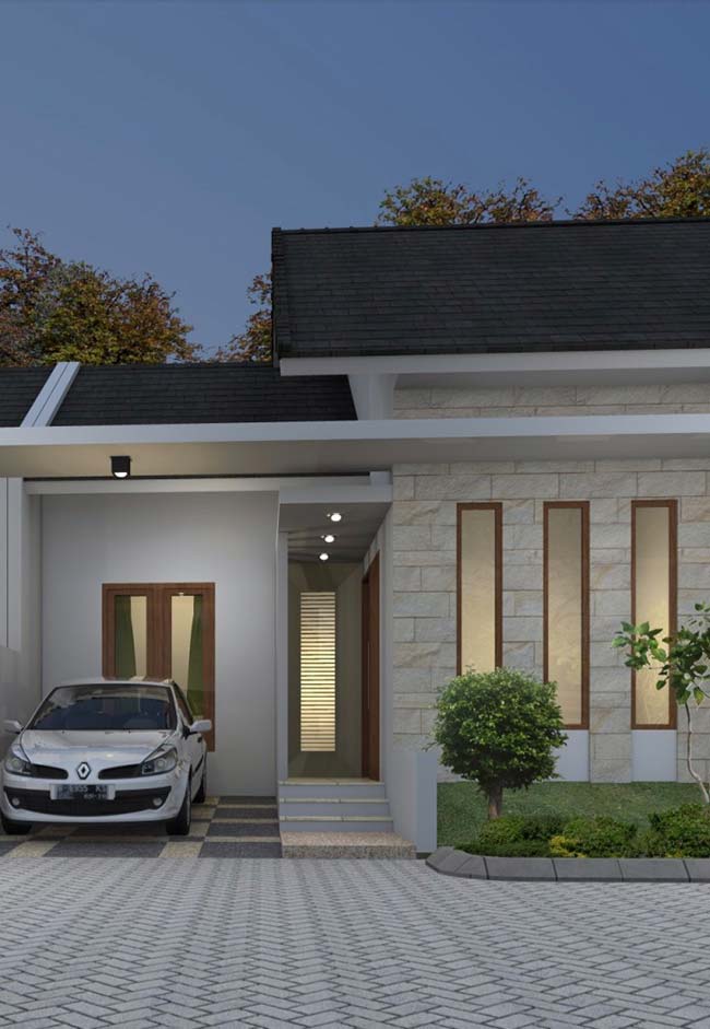 Casa pequena pintada de branco | Fachadas de casas ...