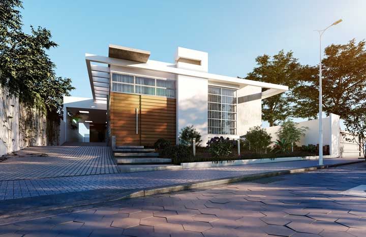 Os vãos ao redor da fachada são elementos característicos da arquitetura moderna