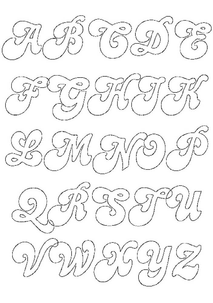 Moldes de letras bonitas – abecedário completo