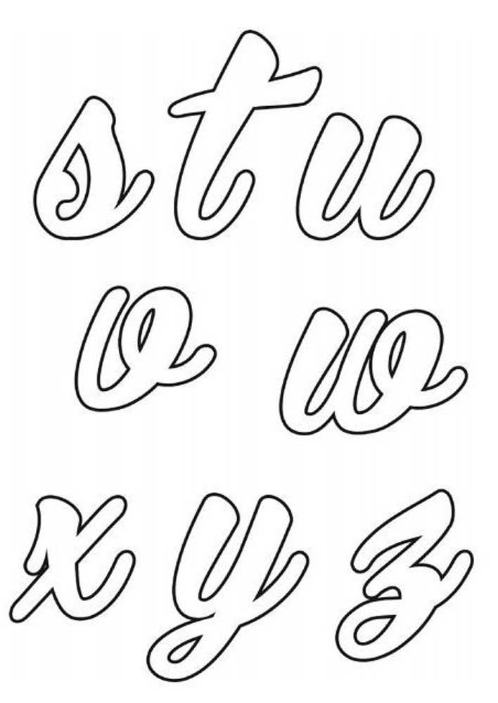 Molde de letras cursiva – STUVWXYZ