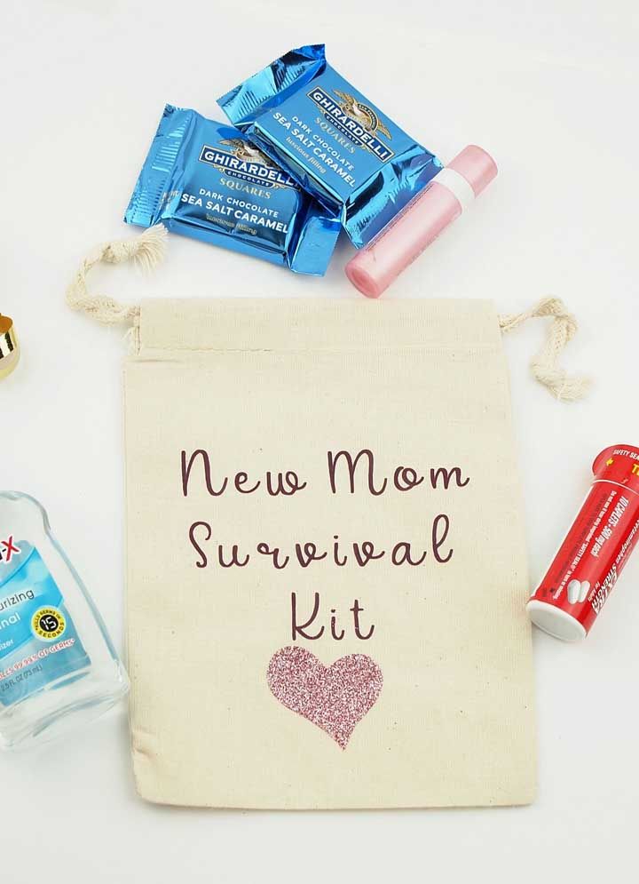 Ótima ideia para as mamães de recém nascidos: um kit de sobrevivência com gosto de chocolate