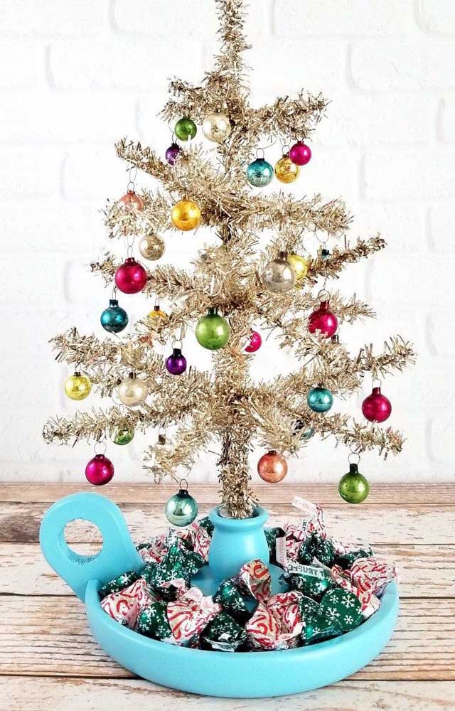 Árvore de Natal Dourada: 60 Fotos Para Decorar com a Cor Árvore de Natal Dourada: 60 Fotos Para Decorar com a Cor