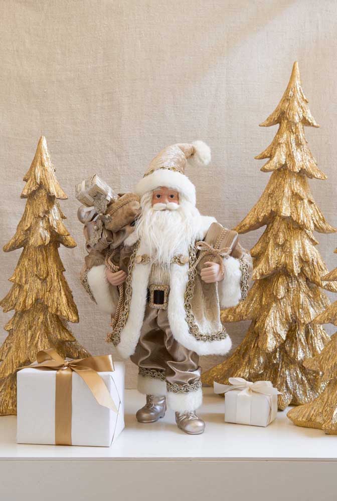 Árvore de Natal Dourada: 60 Fotos Para Decorar com a Cor Árvore de Natal Dourada: 60 Fotos Para Decorar com a Cor