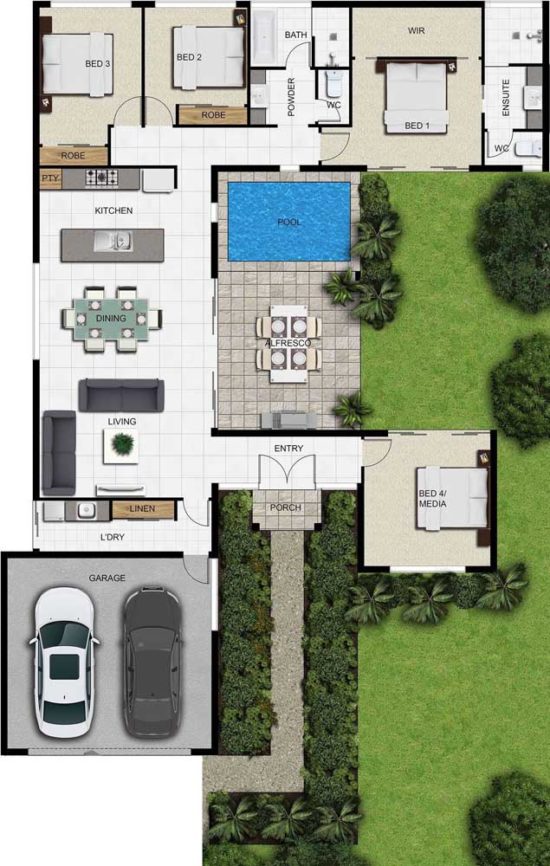 Plantas de Casas Com 4 Quartos: Veja Dicas e 60 Inspirações
