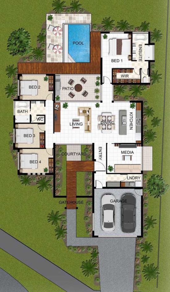 Plantas de Casas Com 4 Quartos: Veja Dicas e 60 Inspirações