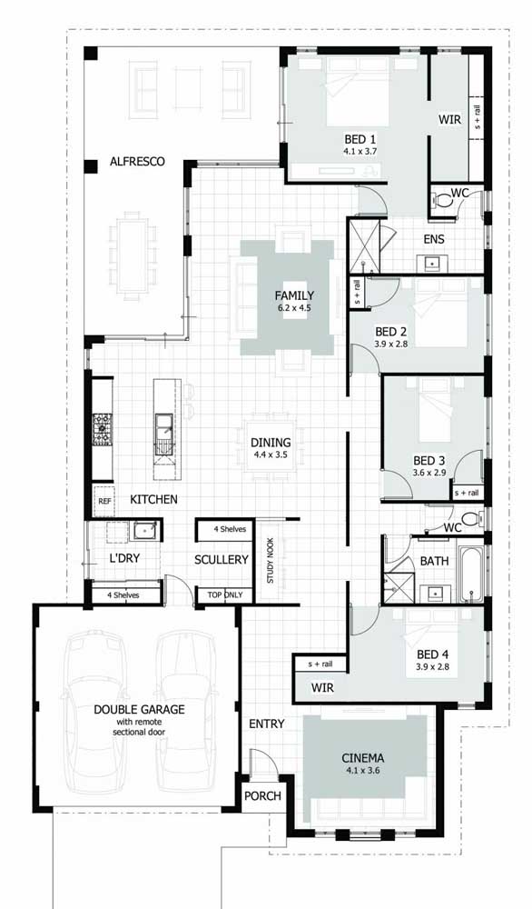 Plantas De Casas Com 4 Quartos Veja Dicas E 60 Inspiracoes