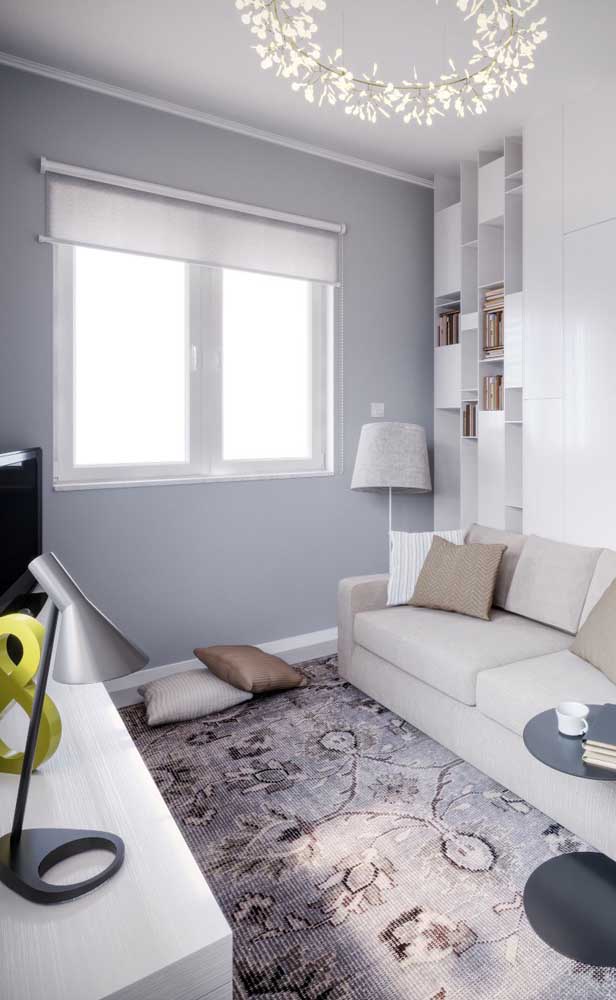 Gray is the best choice for those who want a modern room, but without falling into white