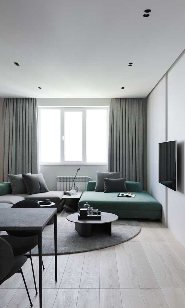 But if you prefer, you can bet on a green sofa, look how amazing!