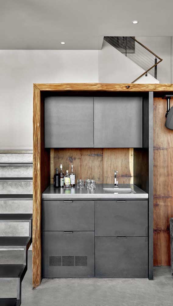 Modern and bespoke home bar inspiration built under the stairs